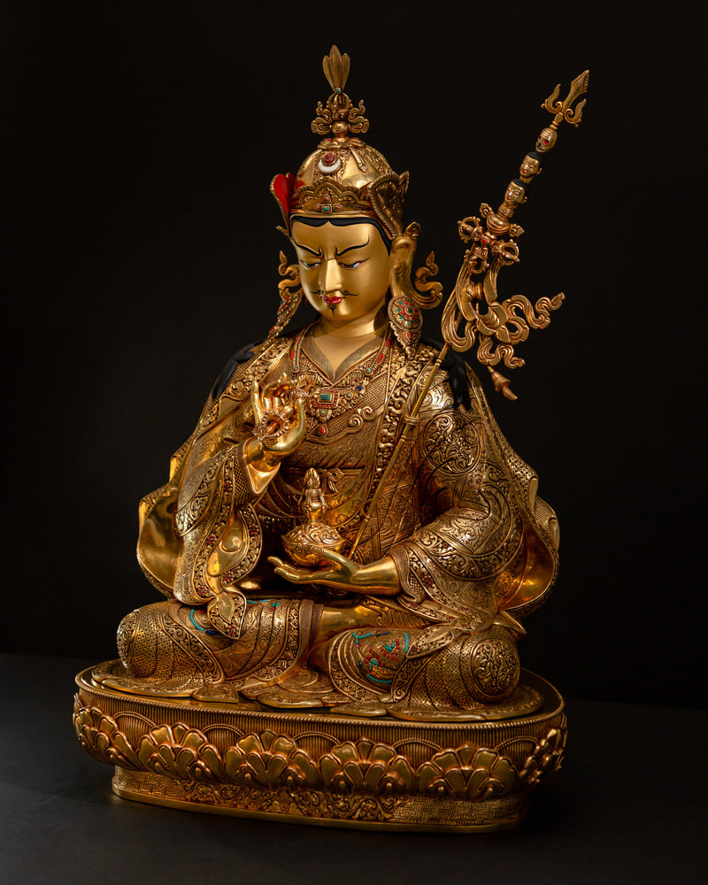 Guru Padmasambhava Statue | Born from Lotus Master