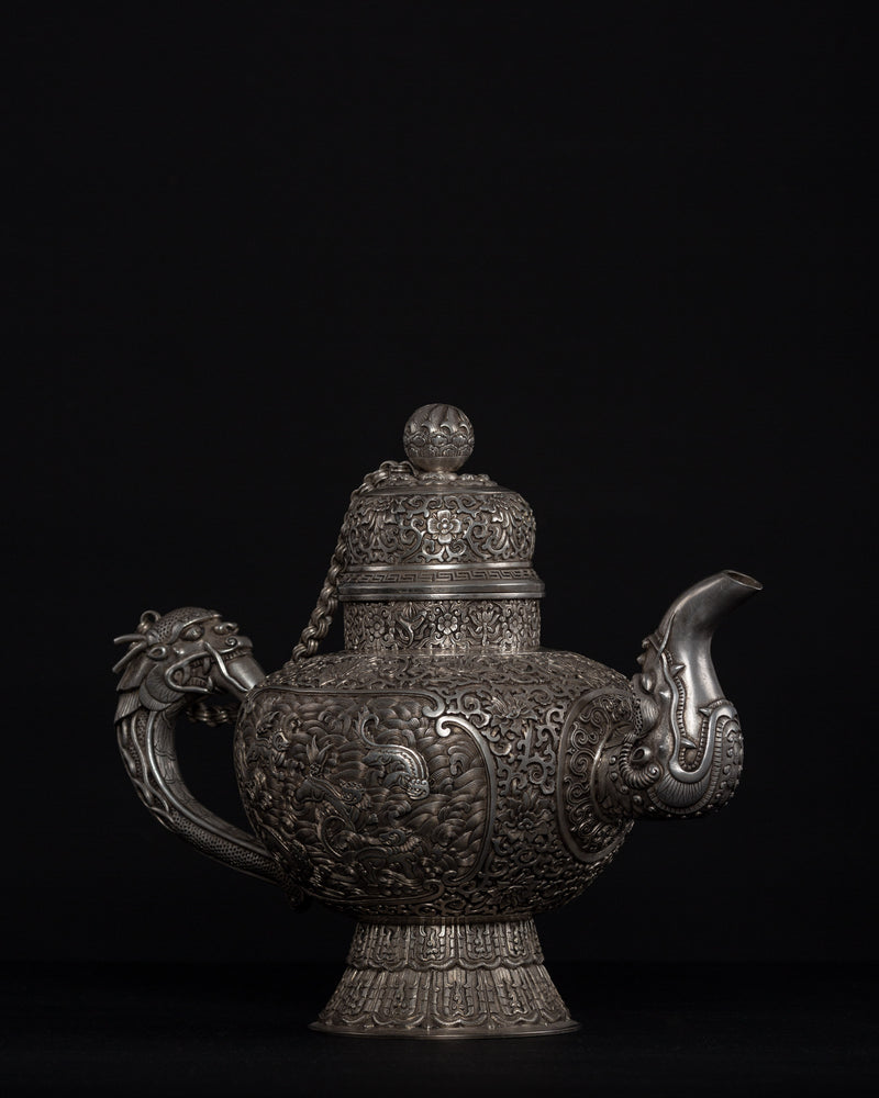 Traditional Tea Pot with Dragon | Ming Dynasty Inspired Artwork
