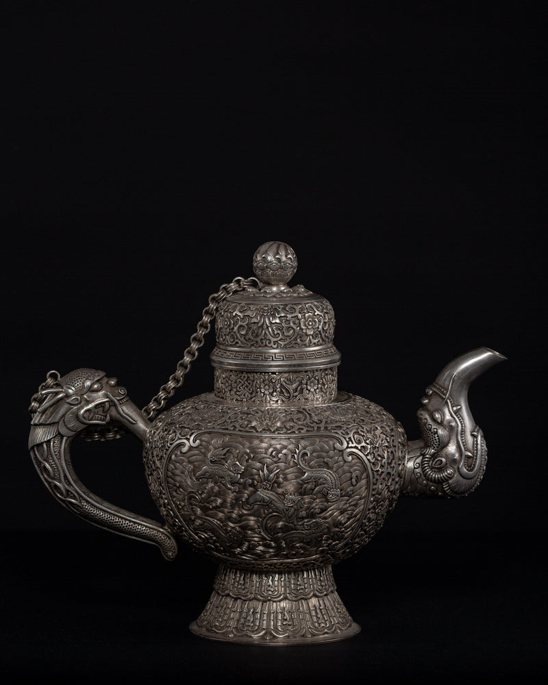 Traditional Tea Pot with Dragon | Ming Dynasty Inspired Artwork