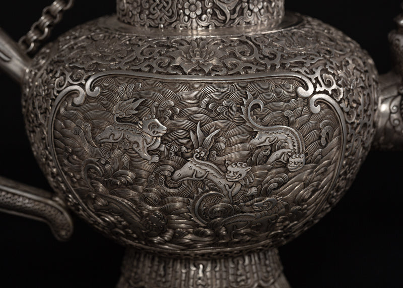 Traditional Tea Pot with Dragon | Ming Dynasty Inspired Artwork