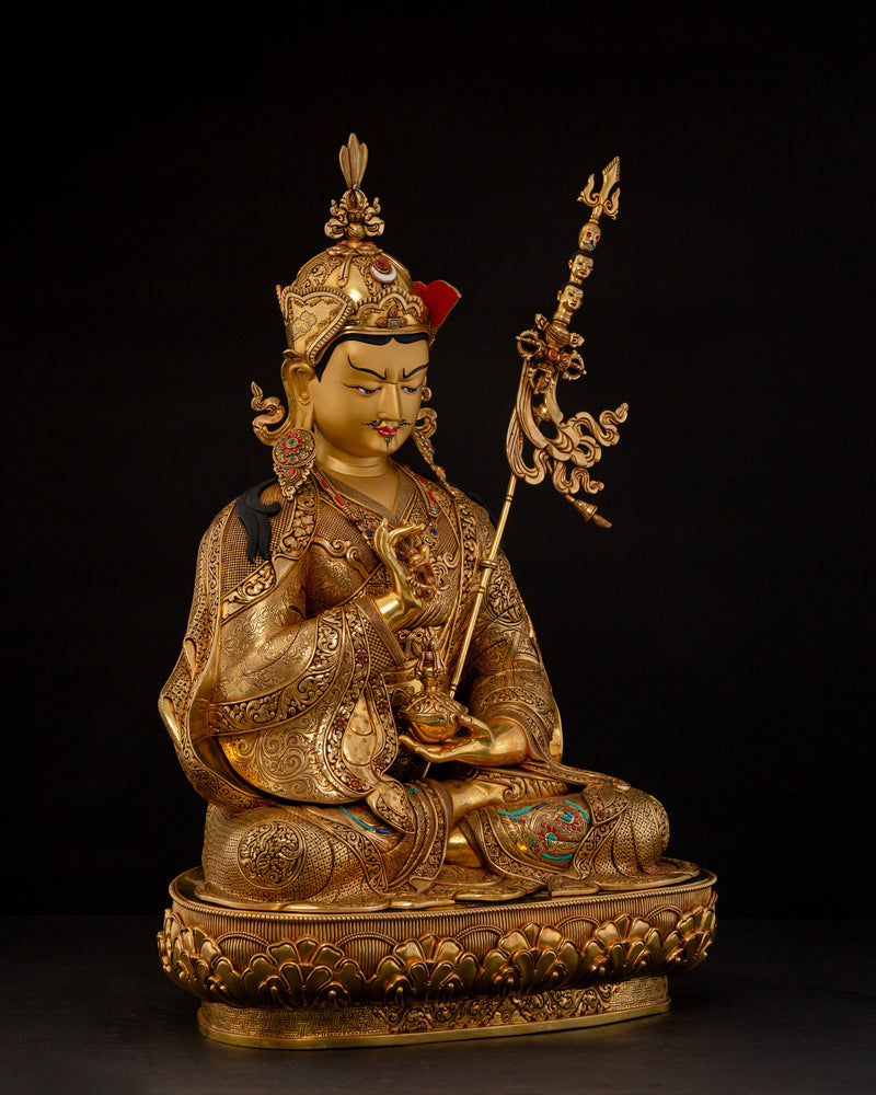 Guru Padmasambhava Statue | Born from Lotus Master