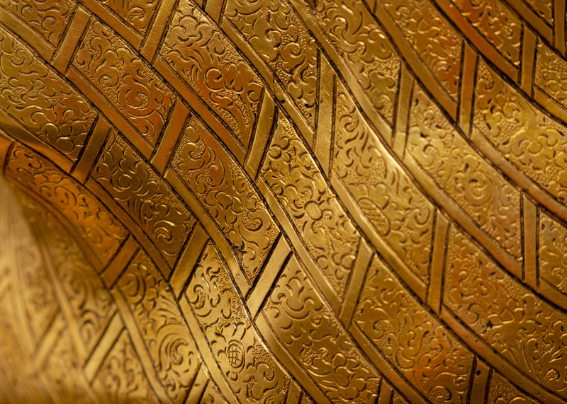 Shakyamuni Buddha Statue on Throne | Gilded in genuine 24k Gold