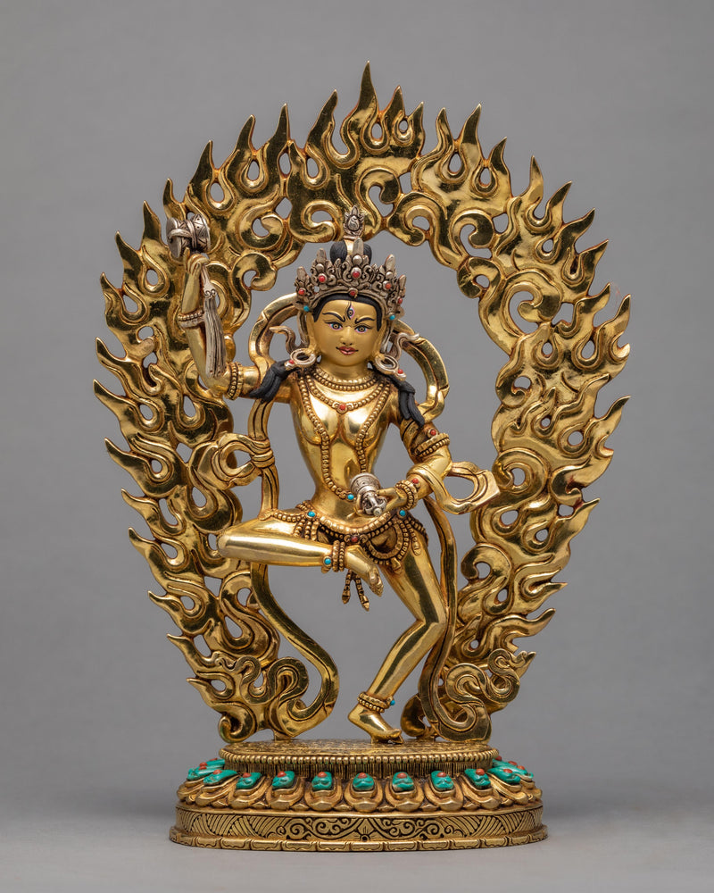 Machig Labdron Statue | Dakini Statue | Hand carved 24K Gold Gilded Statue