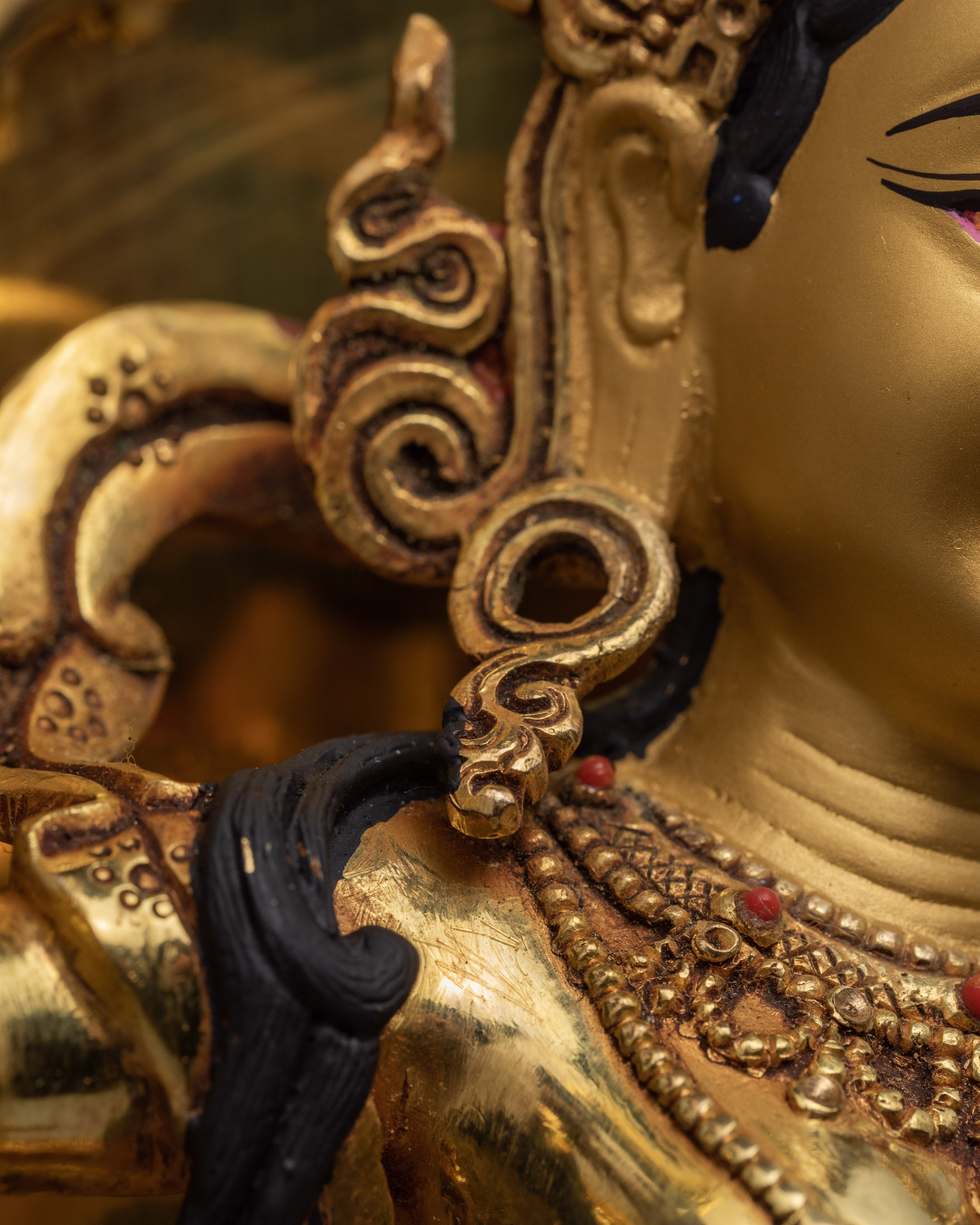 Machig Labdron Statue | Dakini Statue | Traditionally Hand Carved 24K Gold Gilded