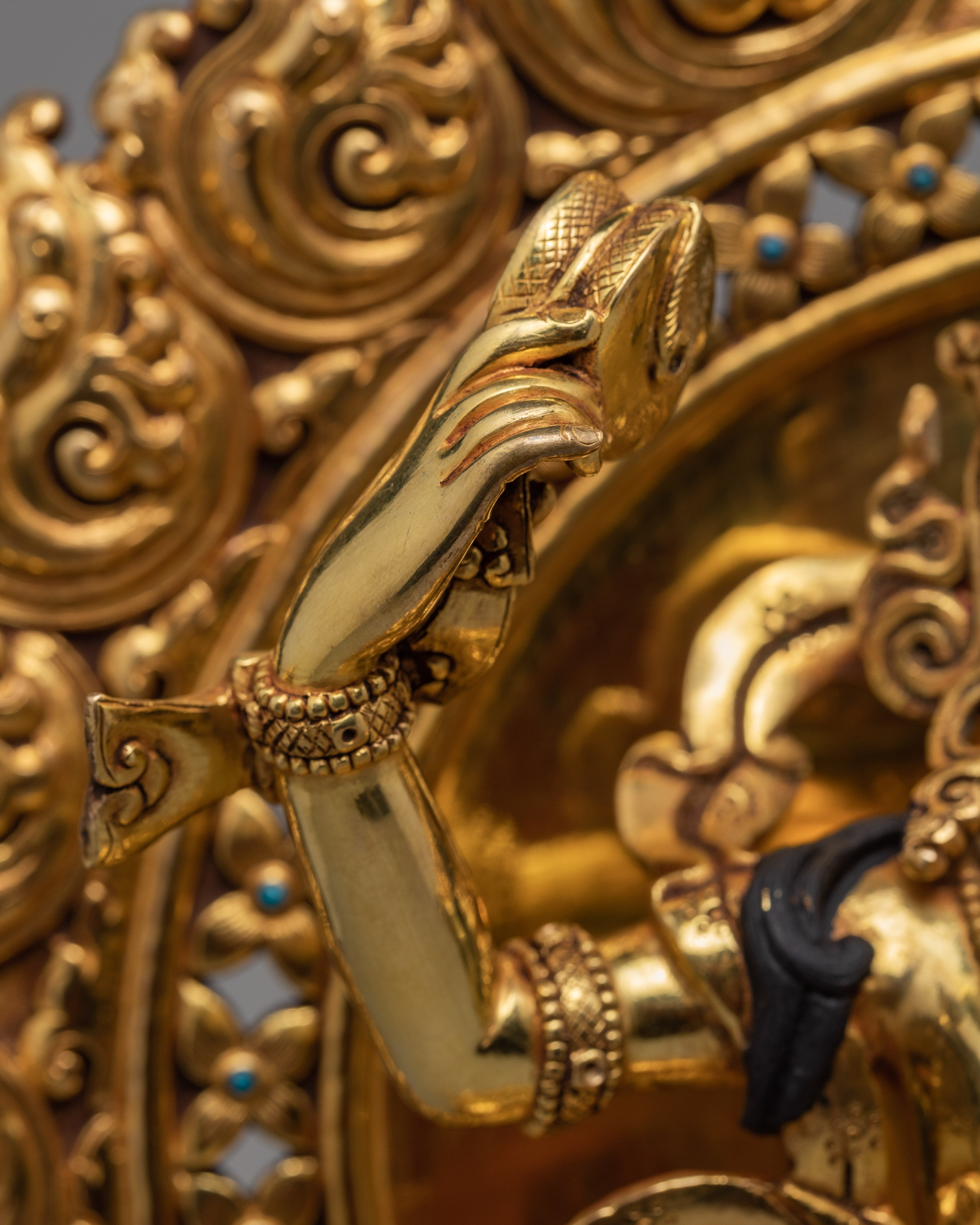 Machig Labdron Statue | Dakini Statue | Traditionally Hand Carved 24K Gold Gilded