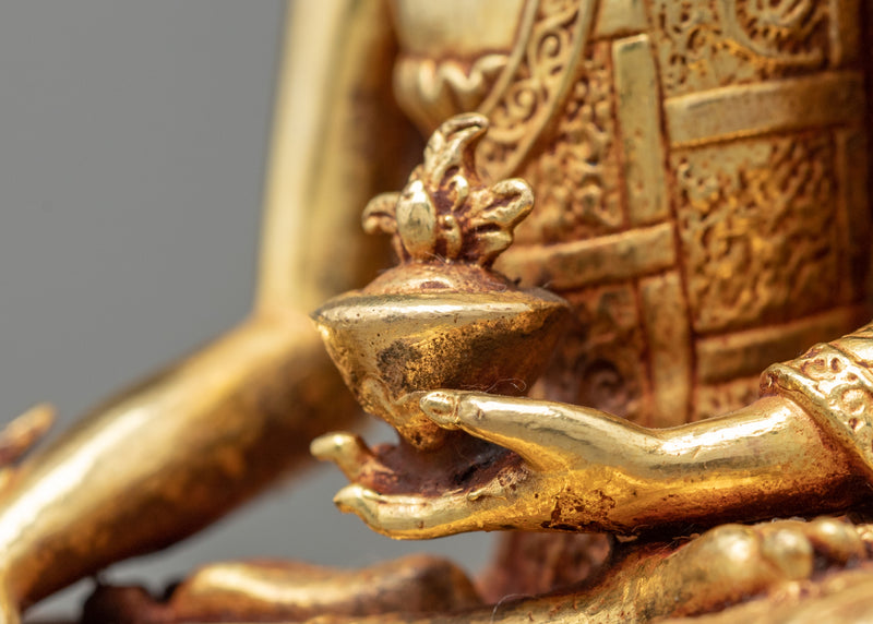Mini Medicine Buddha Statue | Traditional Himalayan Art