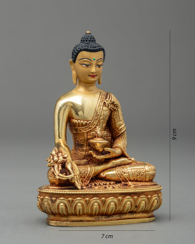 Mini Medicine Buddha Statue | Traditional Himalayan Art