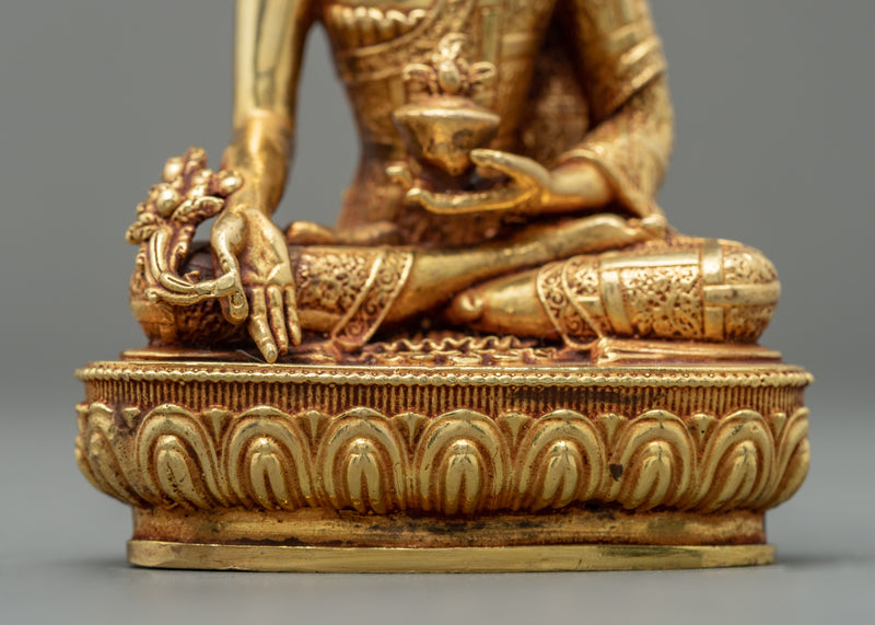 Mini Medicine Buddha Statue | Traditional Himalayan Art