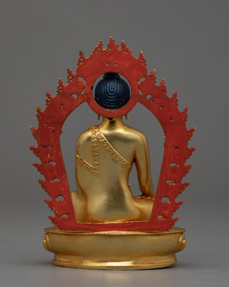 Shakyamuni Buddha Machine Made Sculpture | Gold Gilded Statue of Buddha