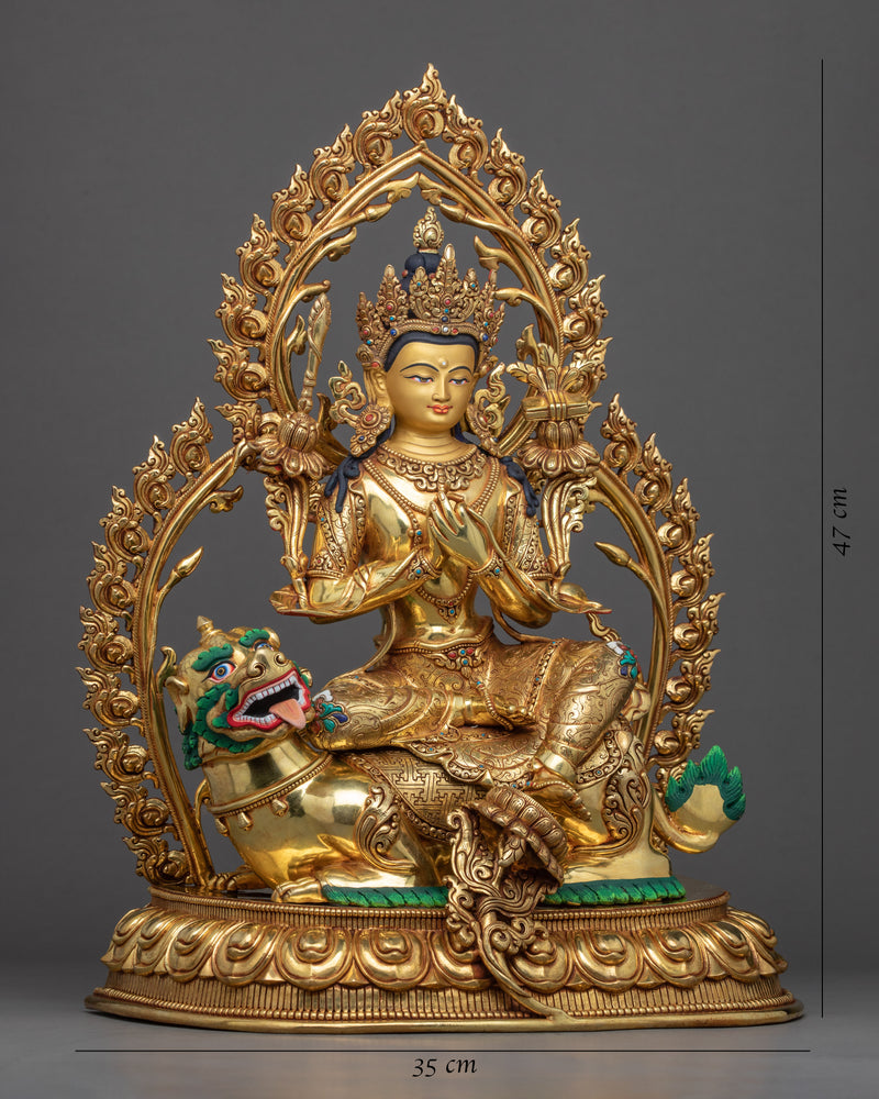 Bodhisattva Manjushri Deity Of Wisdom Sculpture | Himalayan Art Buddhist Deity