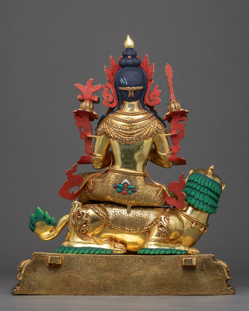 Bodhisattva Manjushri Deity Of Wisdom Sculpture | Himalayan Art Buddhist Deity
