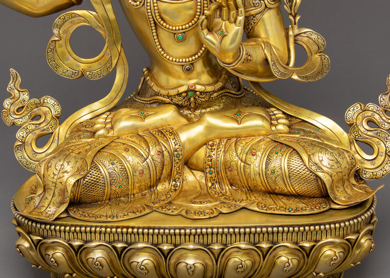 Manjushree Statue Art | Bodhisattva Buddhism Deity