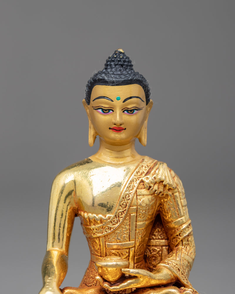 Miniature Shakyamuni Buddha Statue | Traditional Buddhist Art