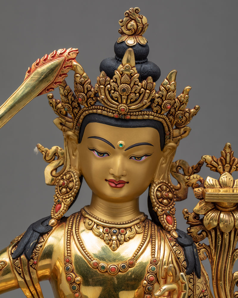 Peaceful Manjushri |  Jampal Yang Statue | Bodhisattva Of Wisdom