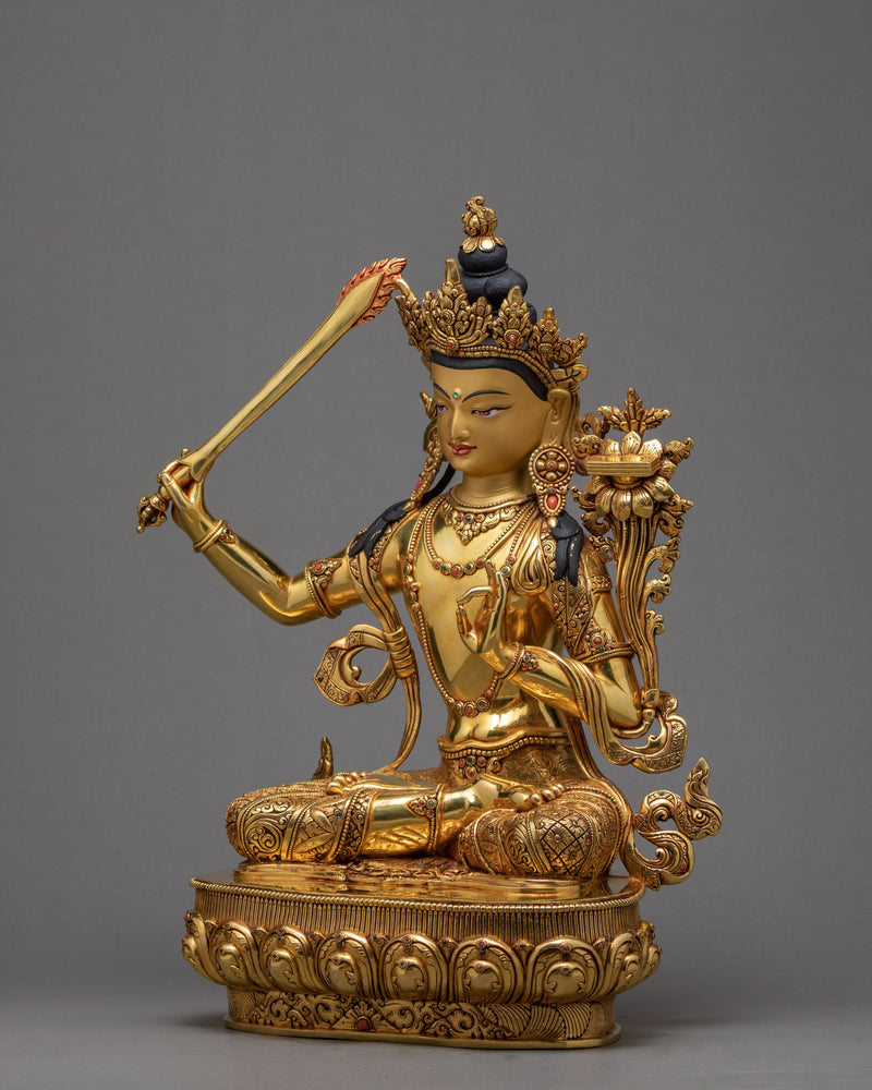 Peaceful Manjushri |  Jampal Yang Statue | Bodhisattva Of Wisdom