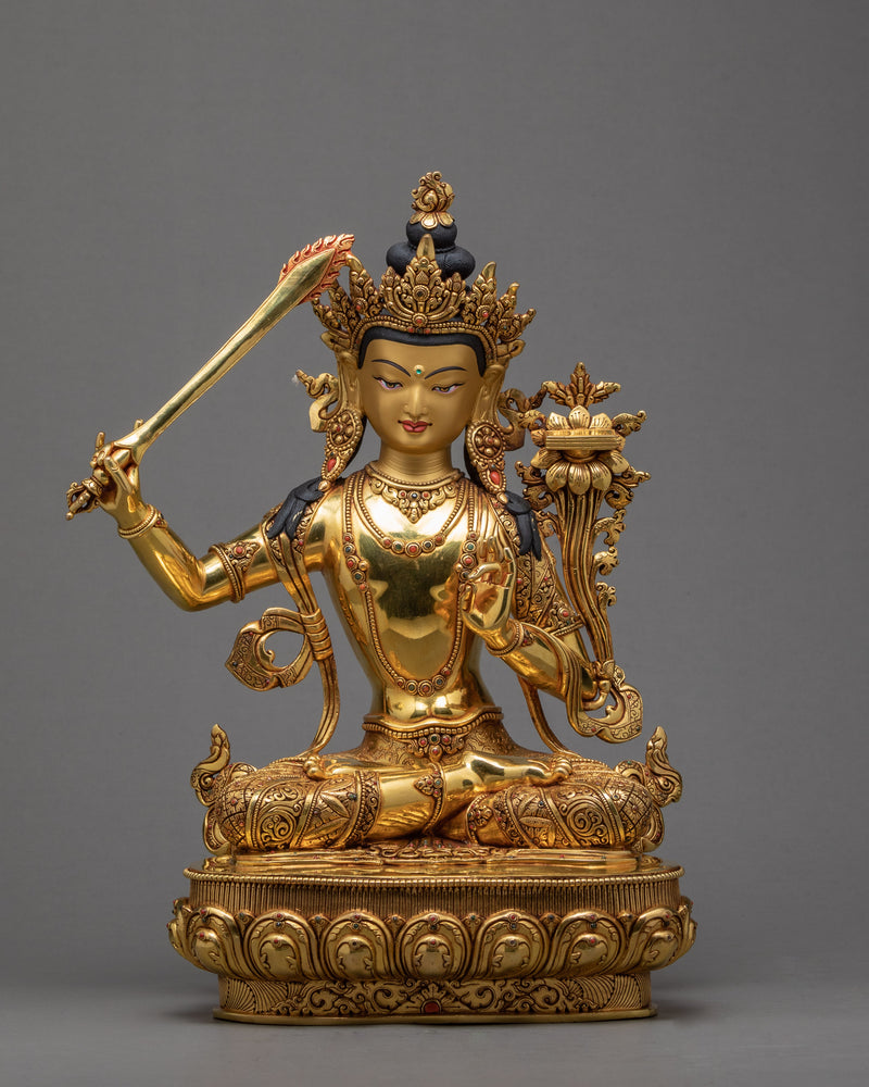 Bodhisattva Of Wisdom, Peaceful Manjushri Statue