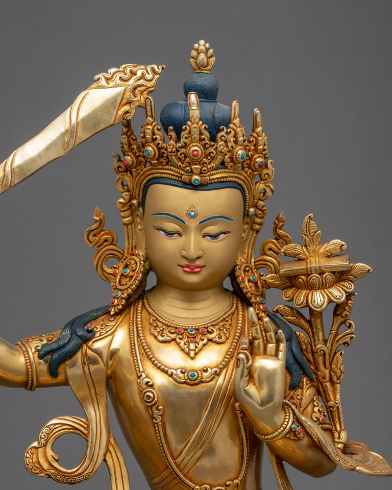 Wisdom Deity Manjushri | Buddhist Bodhisattva Statue