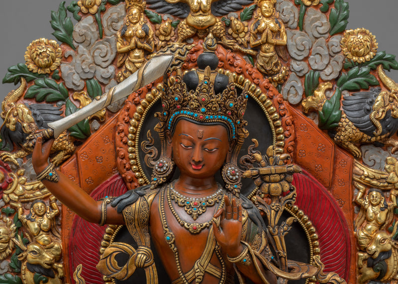 Bodhisattva Manjushri | Deity Of Wisdom | Tibetan Statue Art
