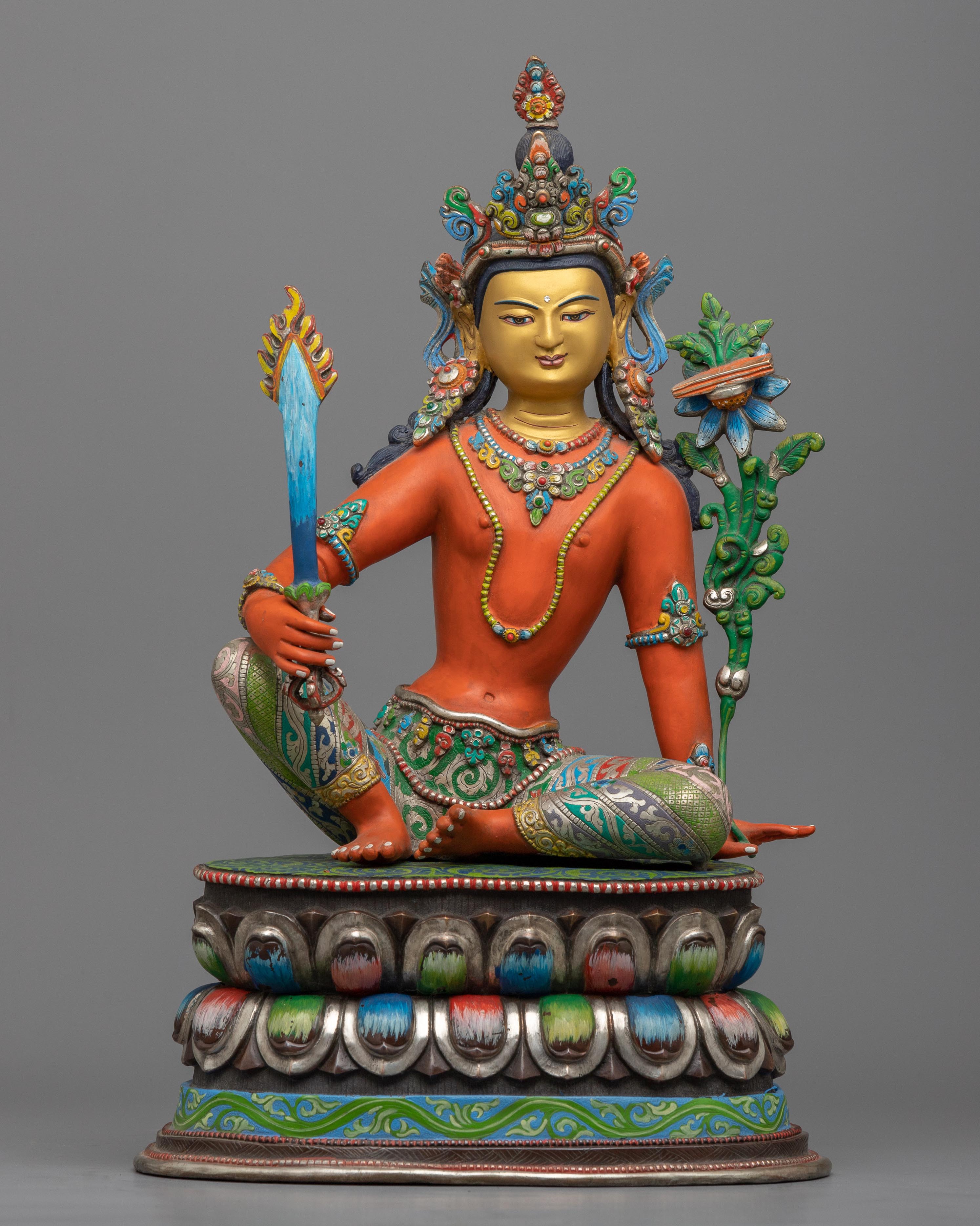 manjushri mantra statue