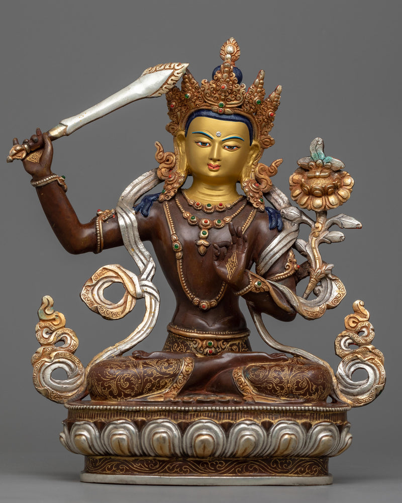 Statue for manjughosha mantra chant practice