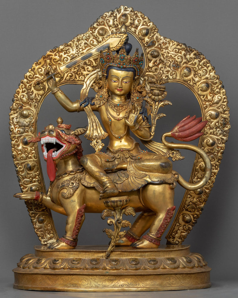 manjushri-buddha-of-wisdom-sculpture