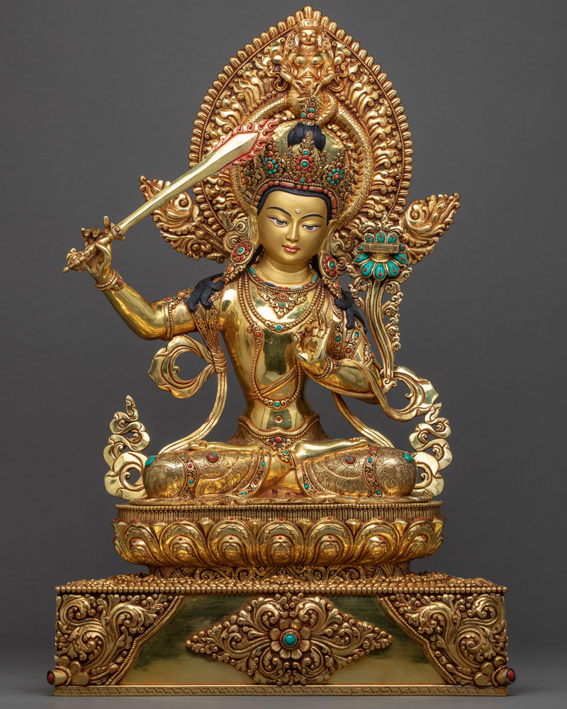 Peaceful Manjushri Sculpture 