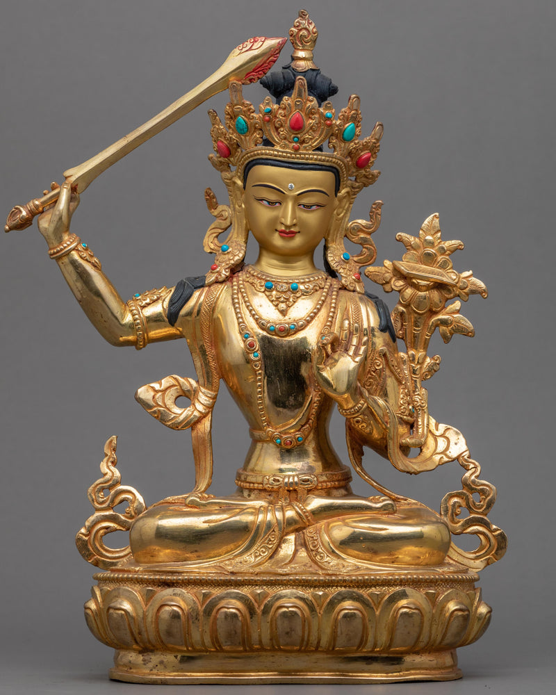 Bodhisattva Manjushri Deity Of Wisdom Statue