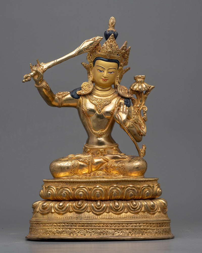 Gold Manjushri Statue