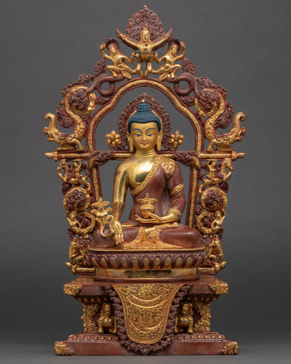 Blue Medicine Buddha Sculpture