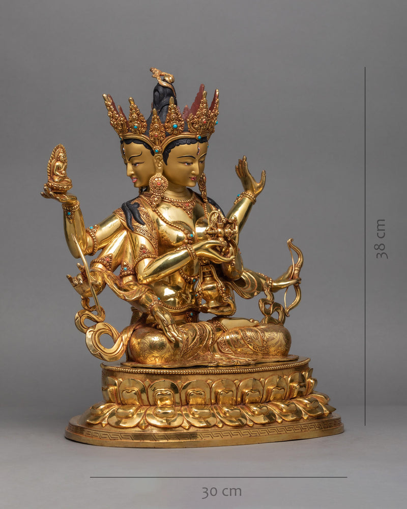 Namgyalma Statue, Ushnishavijaya, Handmade 24k Gold Tibetan Buddhist Statue