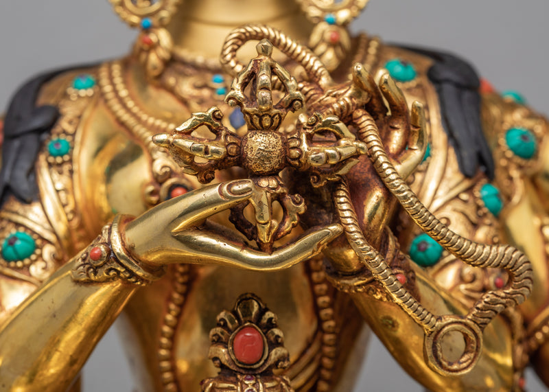 Namgyalma Statue | Ushnishavijaya | Handcarved Buddhist 24K Gold Statue