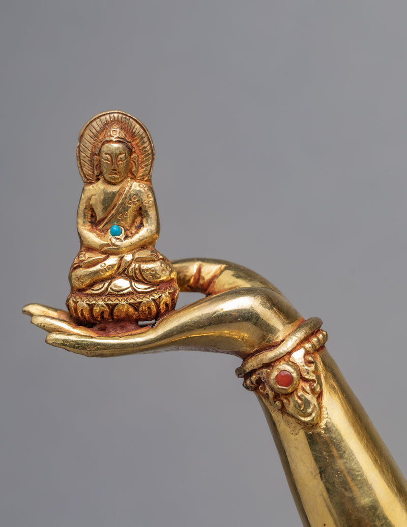 Namgyalma Statue | Ushnishavijaya | Handcarved Buddhist 24K Gold Statue