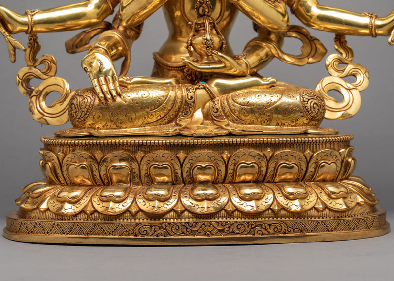 Namgyalma Statue | Buddhist Dakini of Longevity Gold Gilded Art
