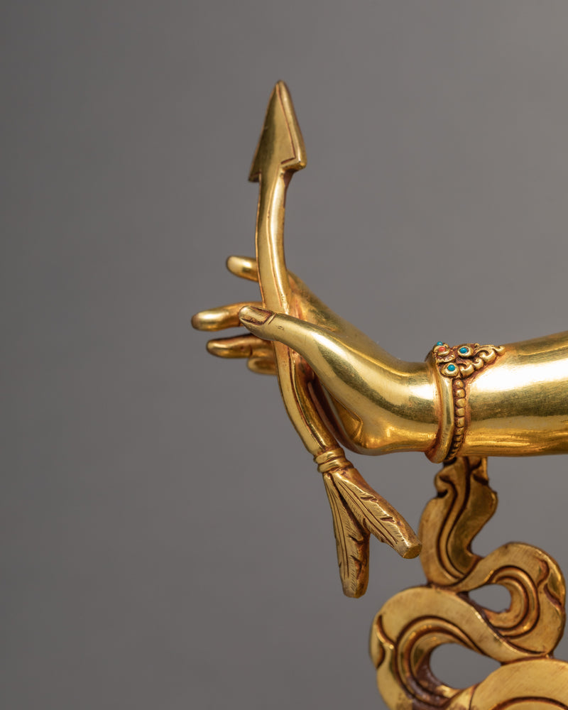 Namgyalma Statue | Buddhist Dakini of Longevity Gold Gilded Art