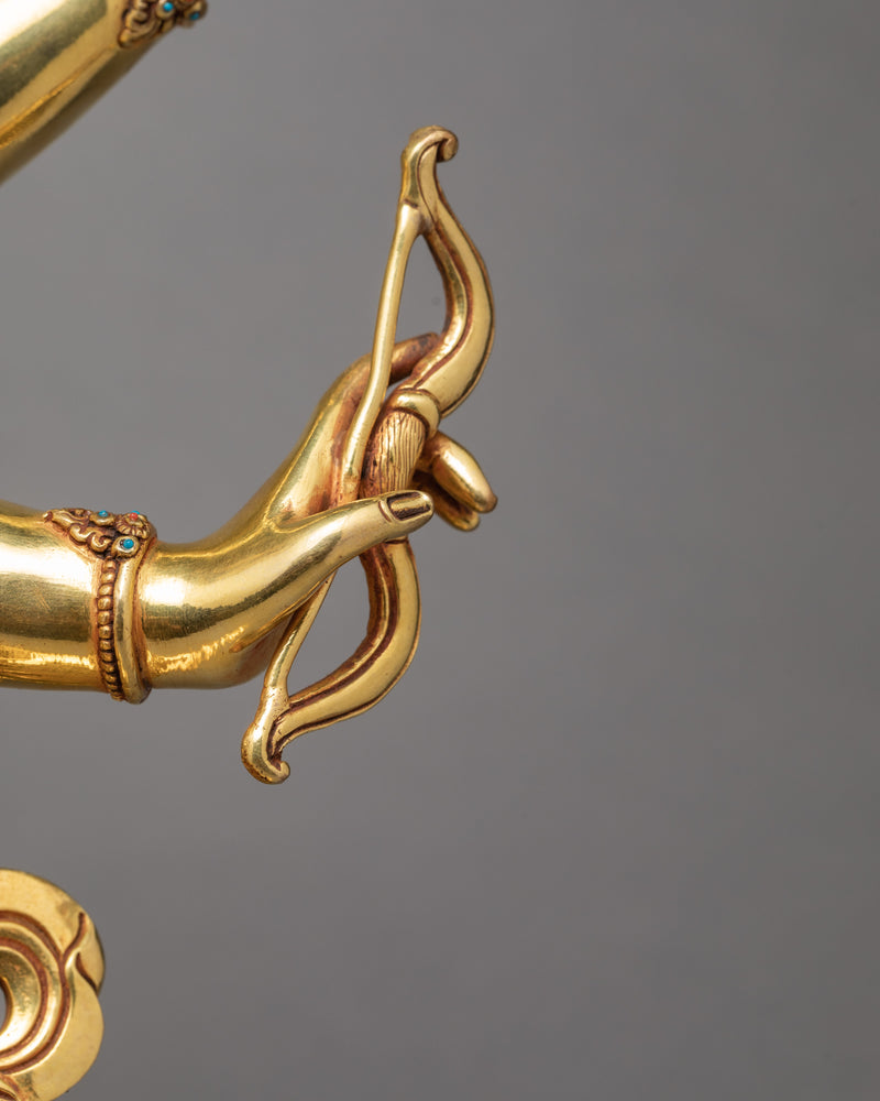 Namgyalma Statue | Buddhist Dakini of Longevity Gold Gilded Art