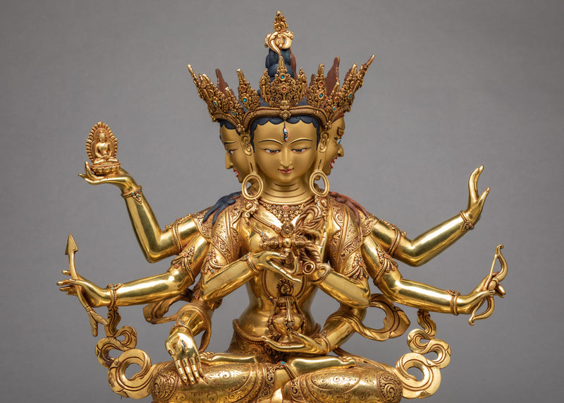 Namgyalma Statue | Buddhist Dakini of Longevity Gold Gilded Art