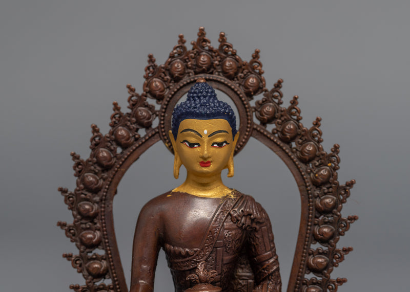 Medicine Buddha Tibetan Sculpture | Traditionally Hand Carved Healing Buddha Art