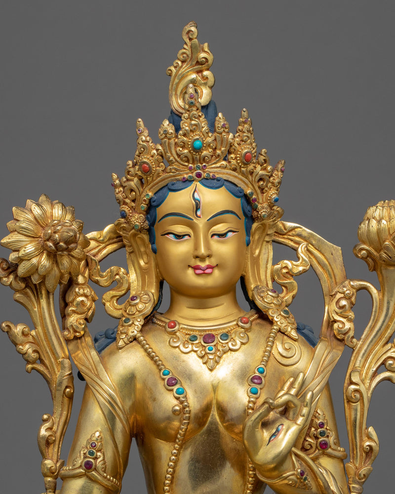 White Tara Buddha Statue | Traditional Himalayan Art