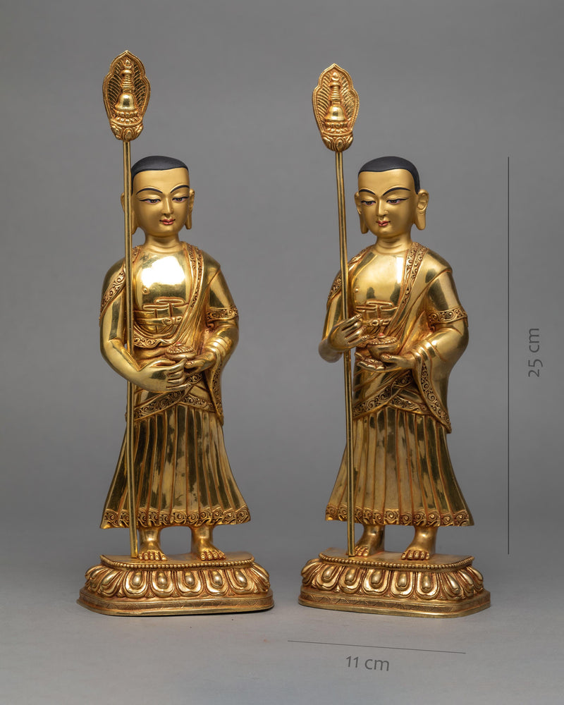 Shakyamuni Buddha Disciples | Shariputra | Maudgalyayana | Traditional Statue