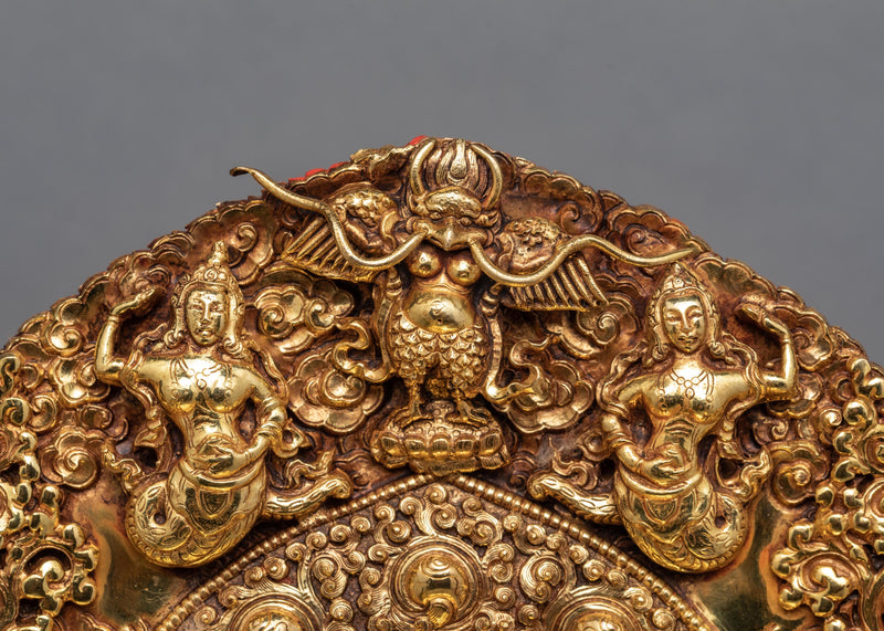 Shakyamuni In Throne | Purely Gold Gilded | Gautam Buddha Statue