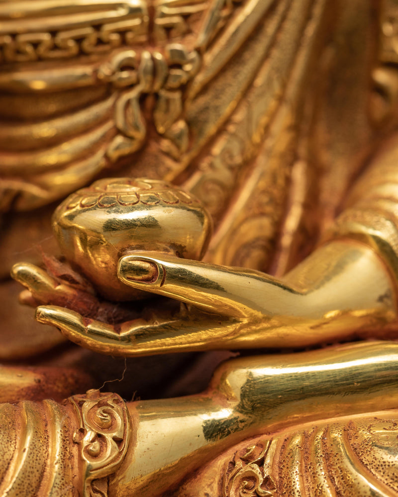 Buddha Shakyamuni | Gold Gilded Statue | Buddhist Deity