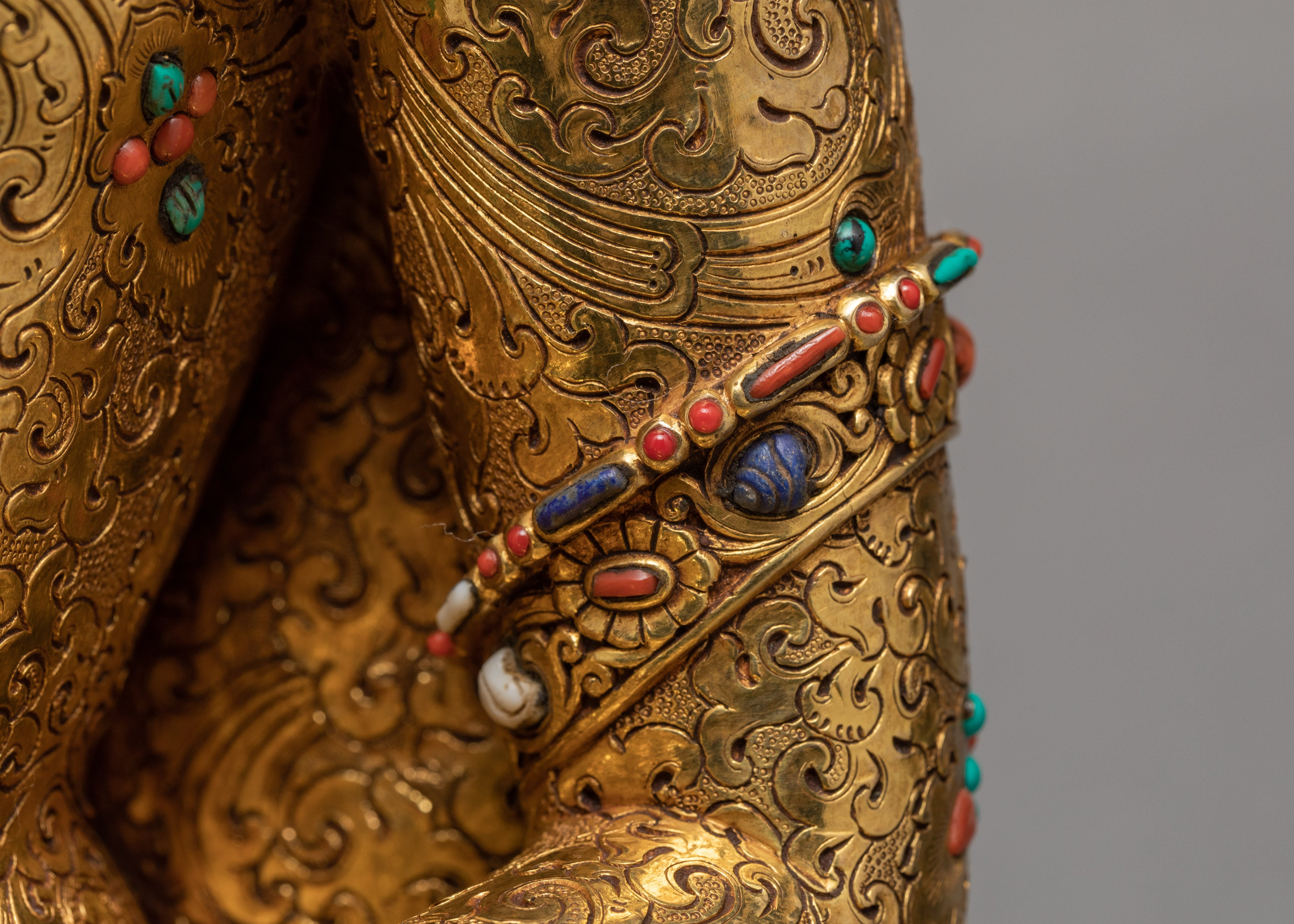 Shakyamuni Buddha | The Compassionate Gautam Buddha Statue | Gold Plated Tibetan Style Statue