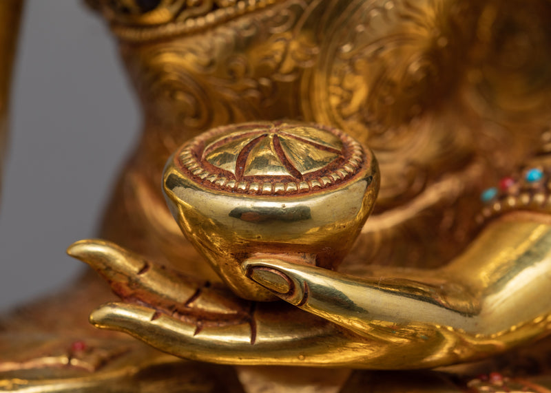 Shakyamuni Buddha Statue | Himalayan Art | Gold Plated Buddha Statue
