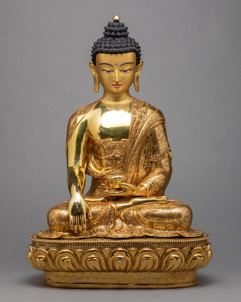 Shakyamuni  Buddha  | Gold Plated Gautam Buddha Statue
