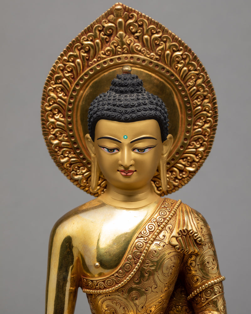 Indoor Shakyamuni Buddha Statue | Buddha Statue Plated With Gold