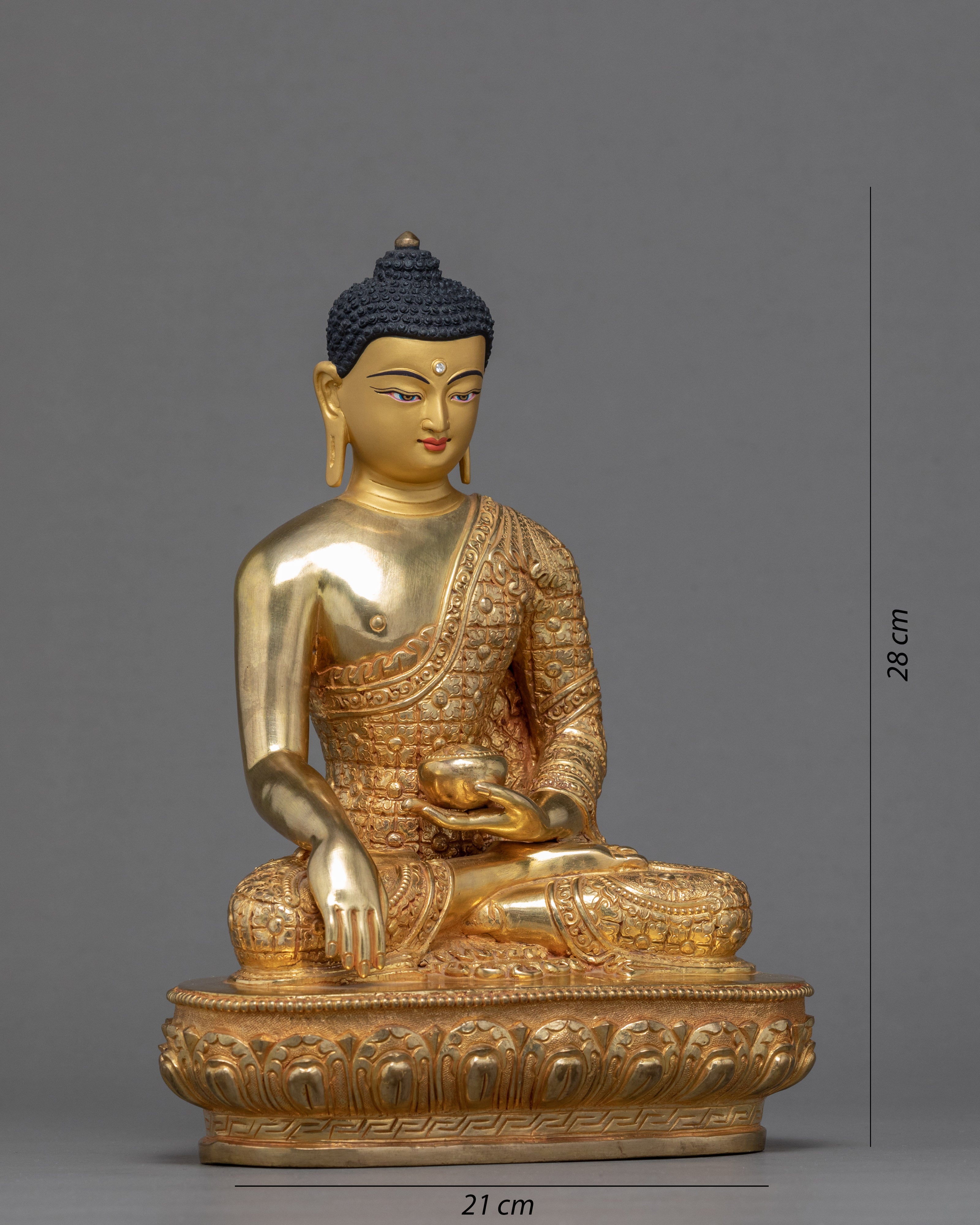 Three Tibetan Buddhas Statue | Traditional Gold Gilded Sculpture