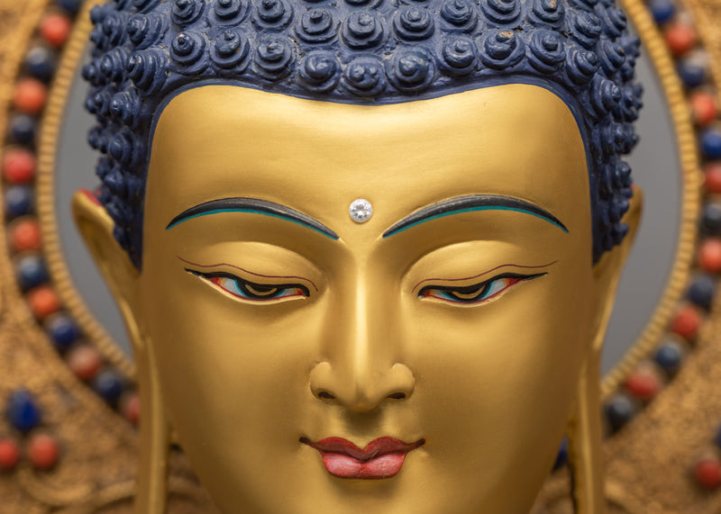 Shakyamuni Buddha Statue | 24k Gold Plated | Handmade Arts