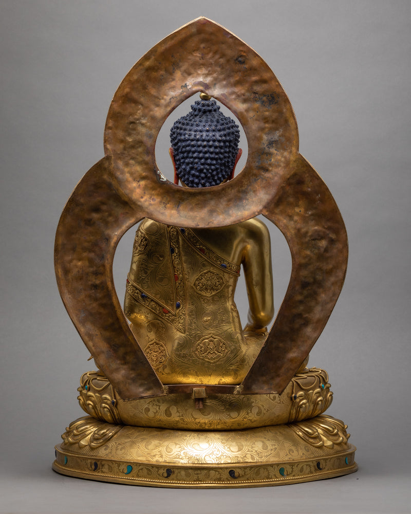 Shakyamuni Buddha Statue | 24k Gold Plated | Handmade Arts