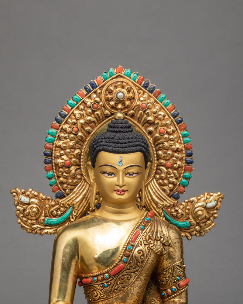 Buddha on Throne Statue | Handmade Gautam Buddha Statue