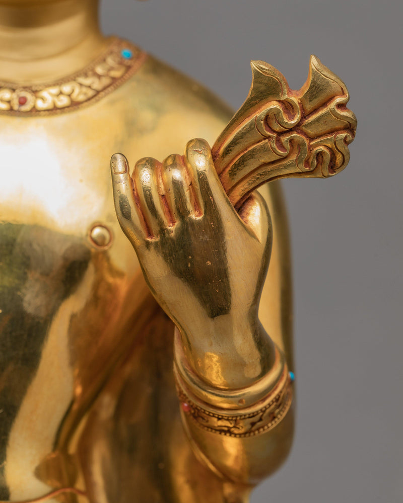 Standing Buddha Statue | Gautam Buddha | Gold Gilded Art